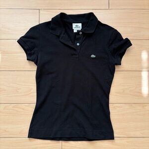 Lacoste Women's Short Sleeve Black Polo